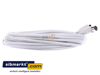 View on the left Televes (Preisner) TAK 90100 G Coax patch cord IEC connector 10m 
