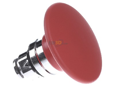 View on the left Schneider Electric ZB4BR4 Mushroom-button actuator red IP66 
