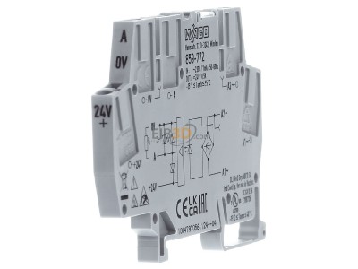 Ansicht rechts WAGO 859-772 Optokoppler-Klemme 230VAC/24VDC/0,5A 