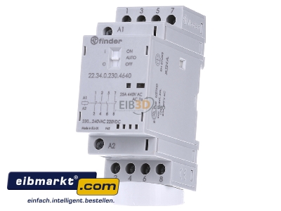 Frontansicht Finder 22.34.0.230.4640 Schtz 2, 2S, 25A 