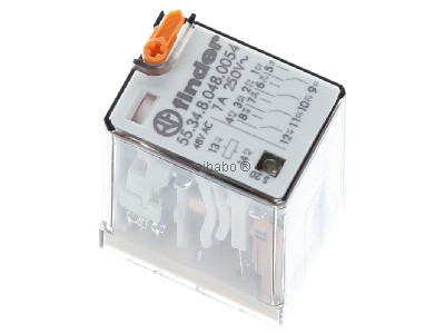 View top right Finder 55.34.8.048.0054 Switching relay AC 48V 7A 
