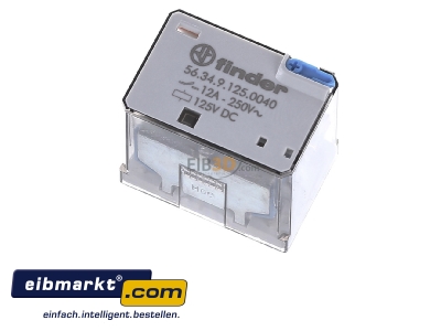 Ansicht oben hinten Finder 56.34.9.125.0040 Relais 4W, 12A 