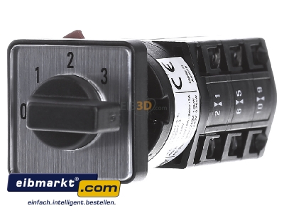 Frontansicht Schneider Electric K10F013QCH Stufenschalter 3 Stufen, m.Null. 
