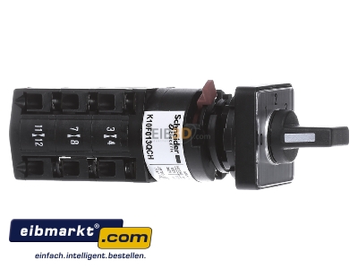 Ansicht links Schneider Electric K10F013QCH Stufenschalter 3 Stufen, m.Null. 