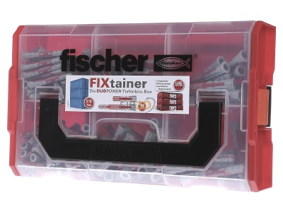Front view Fischer DE 539867 Fasteners assortment box Filled 

