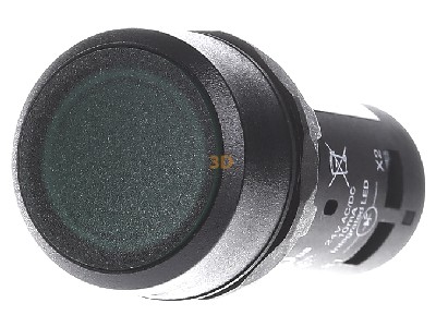 Front view ABB CP1-11G-10 Complete push button green 
