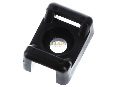 View top left Hellermann Tyton CTM3 PA66 BK 100 Mounting element for cable tie 
