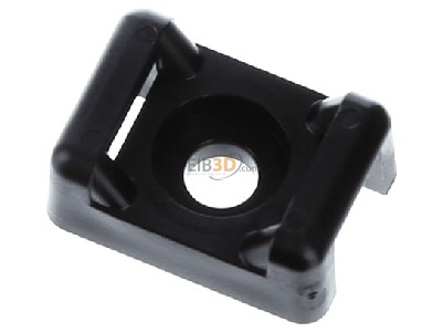 Top rear view Hellermann Tyton CTM3 PA66 BK 100 Mounting element for cable tie 
