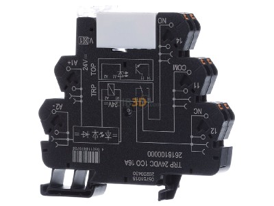 Front view Weidmller TRP 24VDC 1CO 16A Switching relay 
