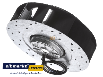 Ansicht oben hinten Ebm-Papst R2E 225-AX52-05 AC-Radiallfter eins.saug. rckw. gekrmmt 