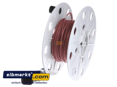 Ansicht rechts Dehn+Shne 585 310 Drahthaspel K-grau B40mm 25m Litze rot 