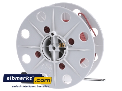 Ansicht hinten Dehn+Shne 585 310 Drahthaspel K-grau B40mm 25m Litze rot 