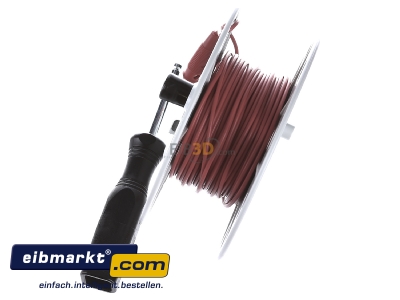 Ansicht oben rechts Dehn+Shne 585 310 Drahthaspel K-grau B40mm 25m Litze rot 