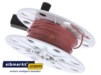Ansicht oben hinten Dehn+Shne 585 310 Drahthaspel K-grau B40mm 25m Litze rot 