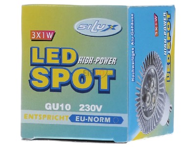 Frontansicht Scharnberger+Has. 36045 Power-LED 50x50mm 230VAC GU10 3x1W wws 