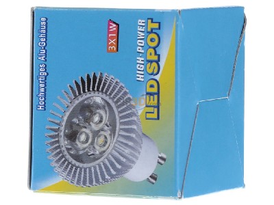 Ansicht rechts Scharnberger+Has. 36045 Power-LED 50x50mm 230VAC GU10 3x1W wws 