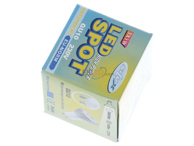 Ansicht oben links Scharnberger+Has. 36045 Power-LED 50x50mm 230VAC GU10 3x1W wws 