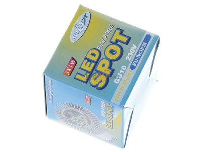 Ansicht oben rechts Scharnberger+Has. 36045 Power-LED 50x50mm 230VAC GU10 3x1W wws 