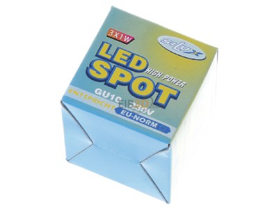 Ansicht oben hinten Scharnberger+Has. 36045 Power-LED 50x50mm 230VAC GU10 3x1W wws 