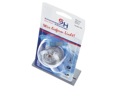 Ansicht oben vorne Scharnberger+Has. 34852 LED-Reflektorlampe MR16 GU5,3 12VDC blau 30 