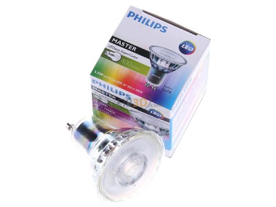 View up front Philips Licht MLEDspotEx #70771500 LED-lamp/Multi-LED 220...240V GU10 white MLEDspotEx 70771500
