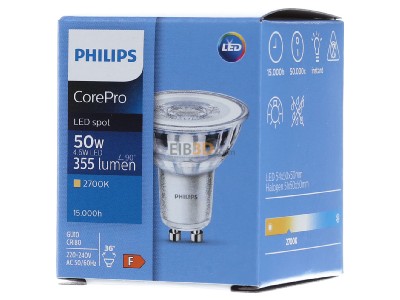 Front view Philips Licht CoreProSpot#75251700 LED-lamp/Multi-LED 220...240V GU10 white CoreProSpot75251700
