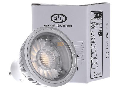 Frontansicht EVN D23510502 LED-Leuchtmittel GU10 3000K 450lm 