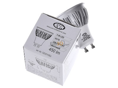 Ansicht oben hinten EVN D23510502 LED-Leuchtmittel GU10 3000K 450lm 