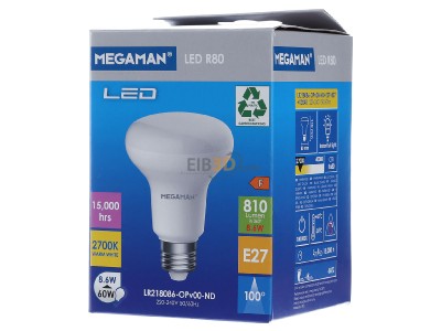 Frontansicht IDV MM27522 LED-Reflektorlampe R80 E27 2800K 