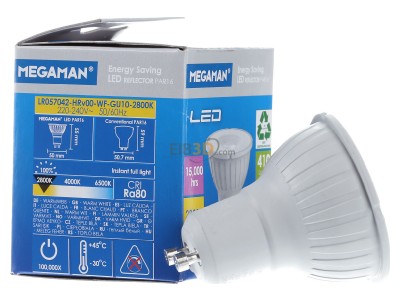 Ansicht links IDV MM26552 LED-Reflektorlampe PAR16 GU10 2800K 