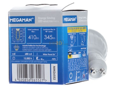 Ansicht hinten IDV MM26552 LED-Reflektorlampe PAR16 GU10 2800K 