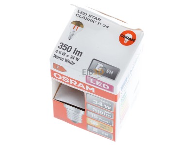Ansicht oben vorne LEDVANCE LSCLP34MIRG4W827FE14 LED-Kopfspiegellampe E14 827 