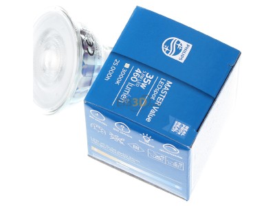 Ansicht oben rechts Signify Lampen MAS LED sp #30720900 LED-Reflektorlampe MR16 930 36Gr. MAS LED sp 30720900