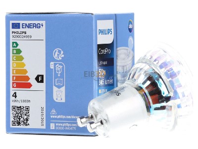 Ansicht links Signify Lampen CorePro LED#72137700 LED-Reflektorlampe PAR16 GU10 827 DIM CorePro LED72137700