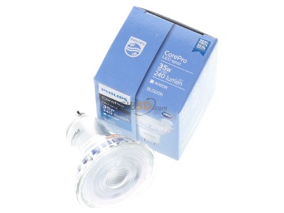 Ansicht oben vorne Philips Licht CorePro LED#73022500 LED-Reflektorlampe PAR16 GU10 840 DIM CorePro LED73022500