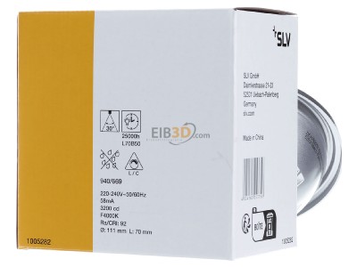 Ansicht hinten SLV 1005282 LED-Reflektorlampe QPAR111 GU10, 940, 30Gr 