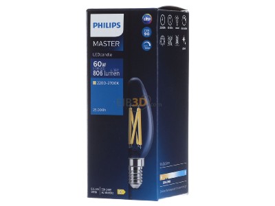 Frontansicht Signify Lampen MASLEDCand #44957200 LED-Kerzenlampe E14 927, DimTone MASLEDCand 44957200