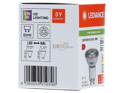 Ansicht links Ledvance LEDP163536D3.4W930P LED-Reflektorlampe PAR16 GU10, 930, dim, 36Gr 