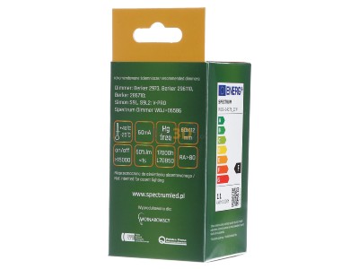 Back view Scharnberger+Has. 32483 LED lamp E27 4000K matt dimmable 
