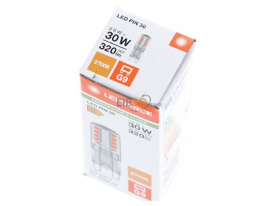 Ansicht oben vorne Ledvance LEDPIN30300P2.6827CL LED-PIN-Lampe G9 827, klar 