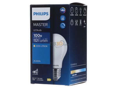 Frontansicht Philips Licht MAS LEDBulb#31109100 LED-Lampe E27 CRI95, dimtone MAS LEDBulb31109100