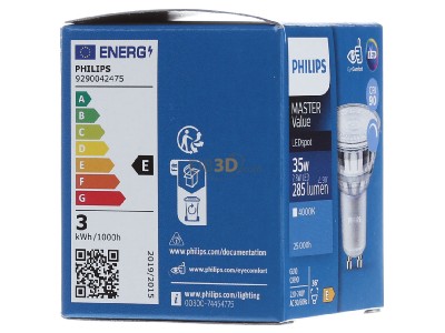Ansicht links Philips Lighting MAS LEDspot#39930300 LED-Reflektorlampe PAR16 GU10, 940, 36G, dim