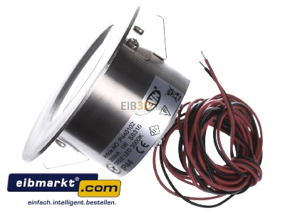 Ansicht oben rechts EVN Elektro P440102 P-LED Wandeinbauleuchte 1,2W 350mA 3000K 