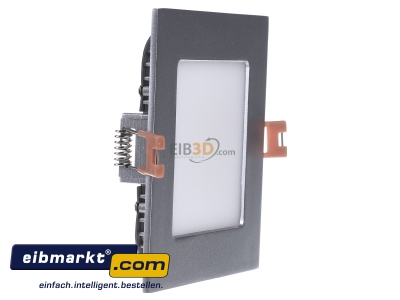 Ansicht links EVN Elektro LPQ 123 502 LED Einbau Panel silber quadratisch 9W 350mA 3000K 