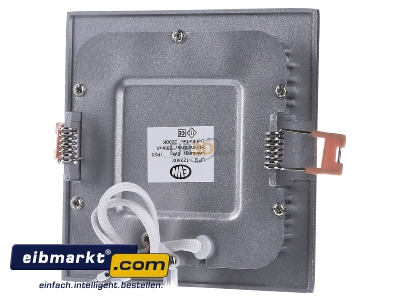 Ansicht hinten EVN Elektro LPQ 123 502 LED Einbau Panel silber quadratisch 9W 350mA 3000K 