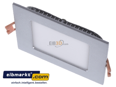 Ansicht oben vorne EVN Elektro LPQ 123 502 LED Einbau Panel silber quadratisch 9W 350mA 3000K 