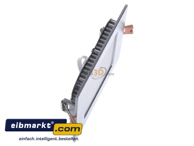 Ansicht oben links EVN Elektro LPQ 123 502 LED Einbau Panel silber quadratisch 9W 350mA 3000K 