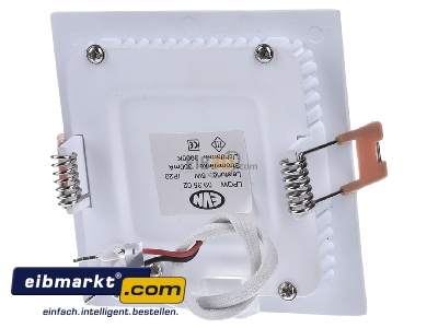 Ansicht hinten EVN Elektro LP QW 093502 LED Einbau Panel ws 5W 3000K 93x93mm 