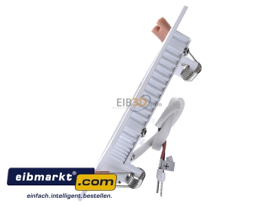 Ansicht oben rechts EVN Elektro LP QW 093502 LED Einbau Panel ws 5W 3000K 93x93mm 
