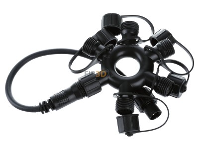 Ansicht oben hinten Hellum 555141 Ringverbinder 5 Ausg�nge gr�n 